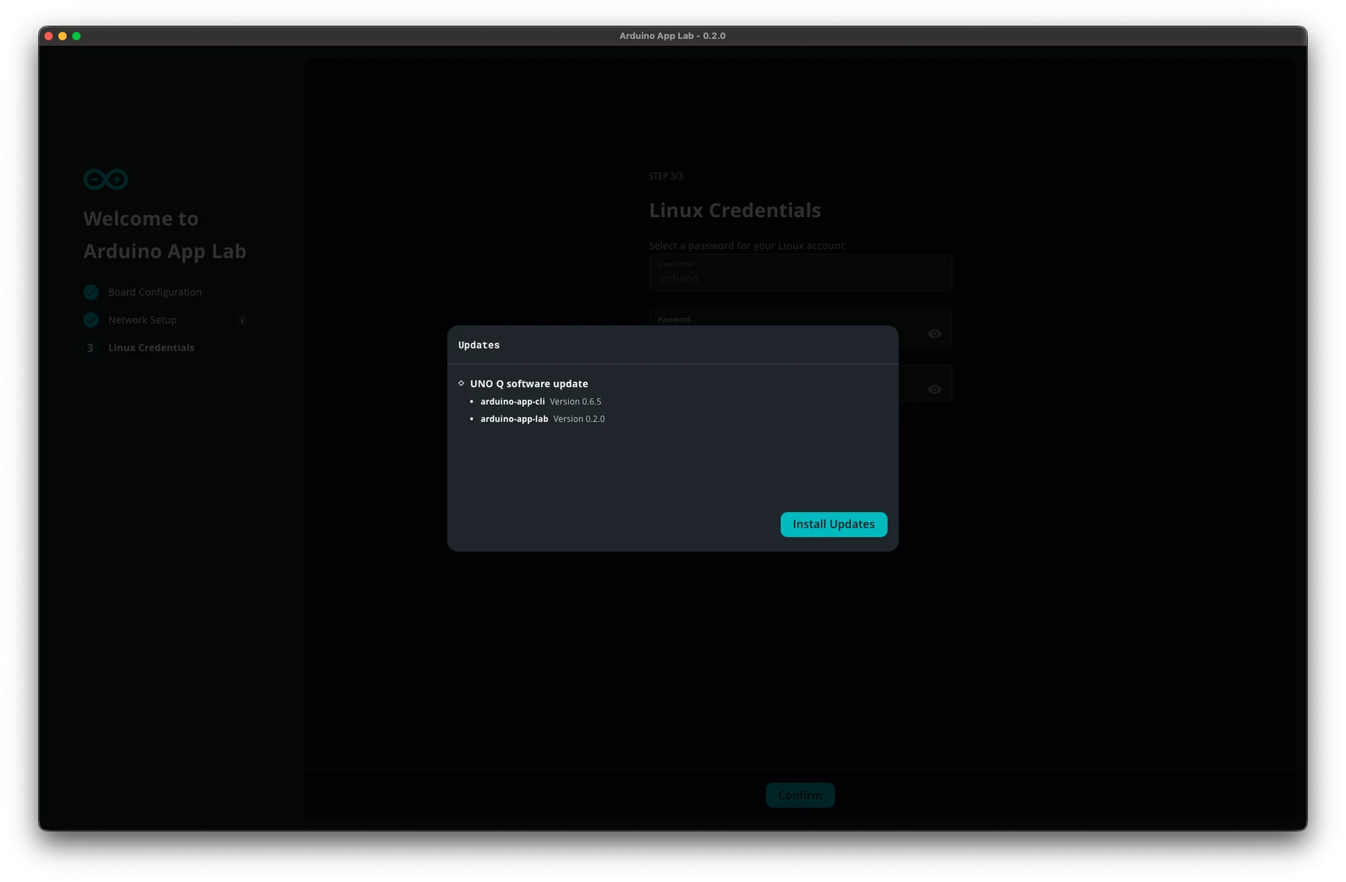 Arduino App Lab 연결과정