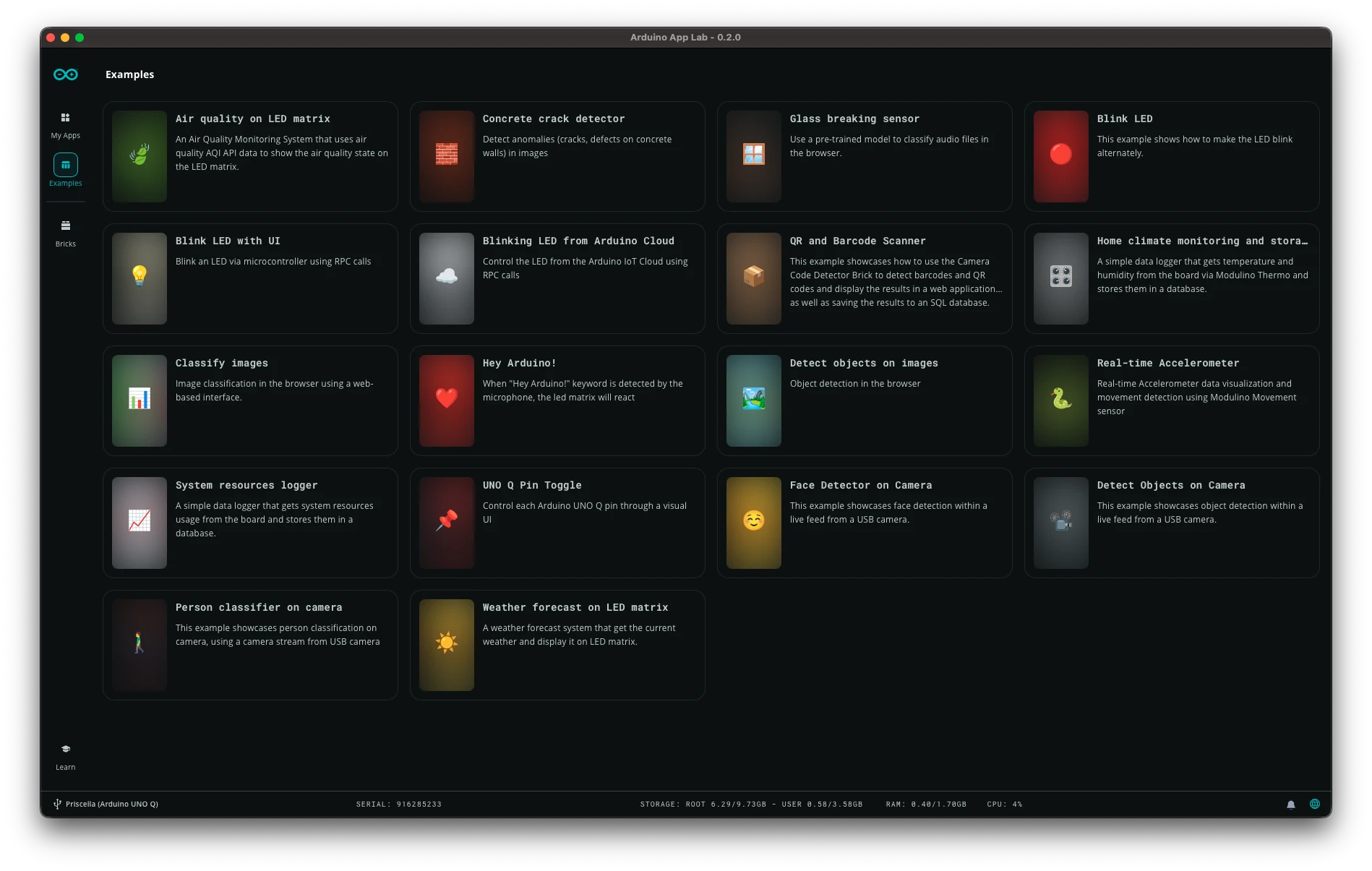 Arduino App Lab 연결과정