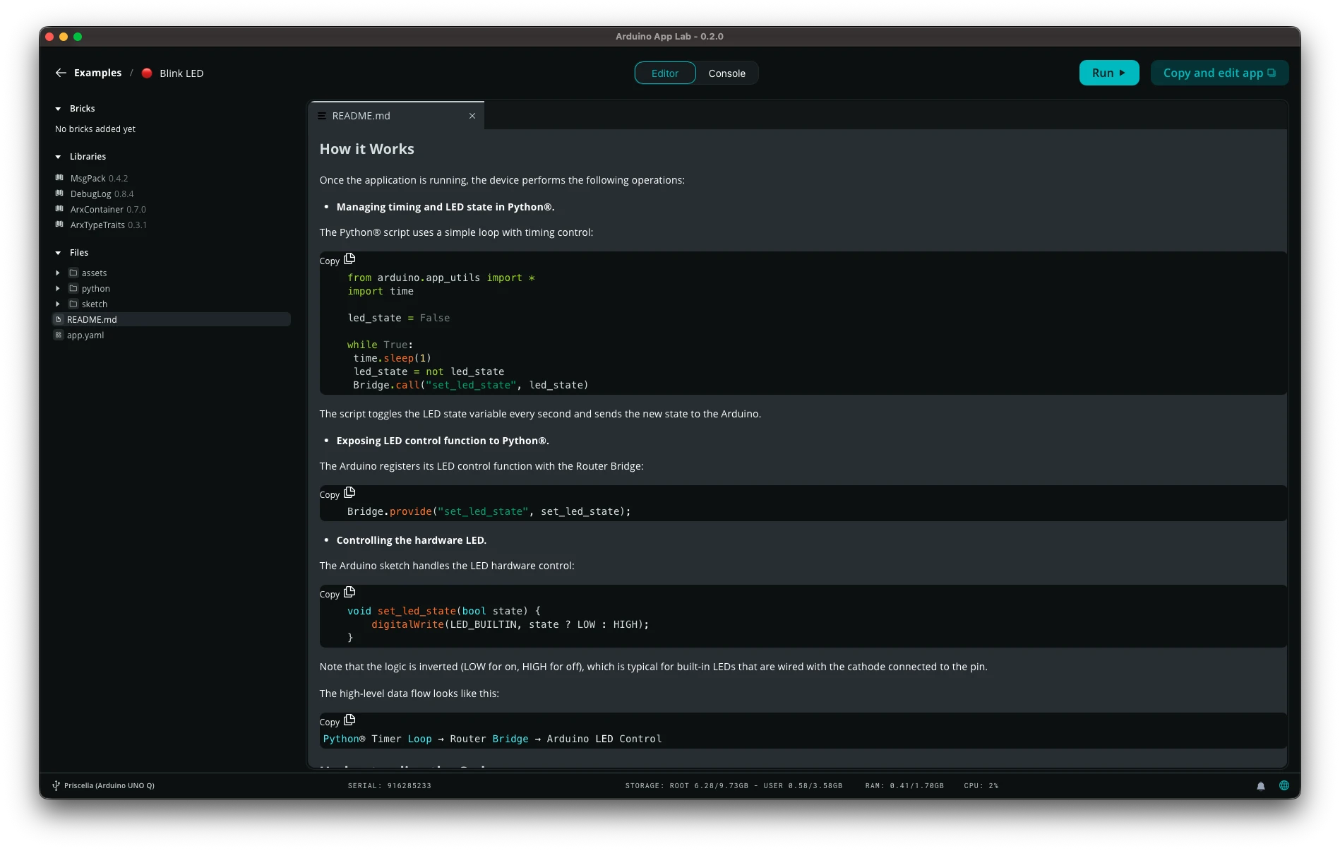 Arduino App Lab 튜토리얼