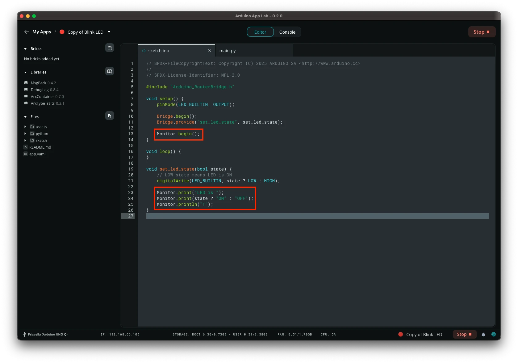 Arduino App Lab 튜토리얼
