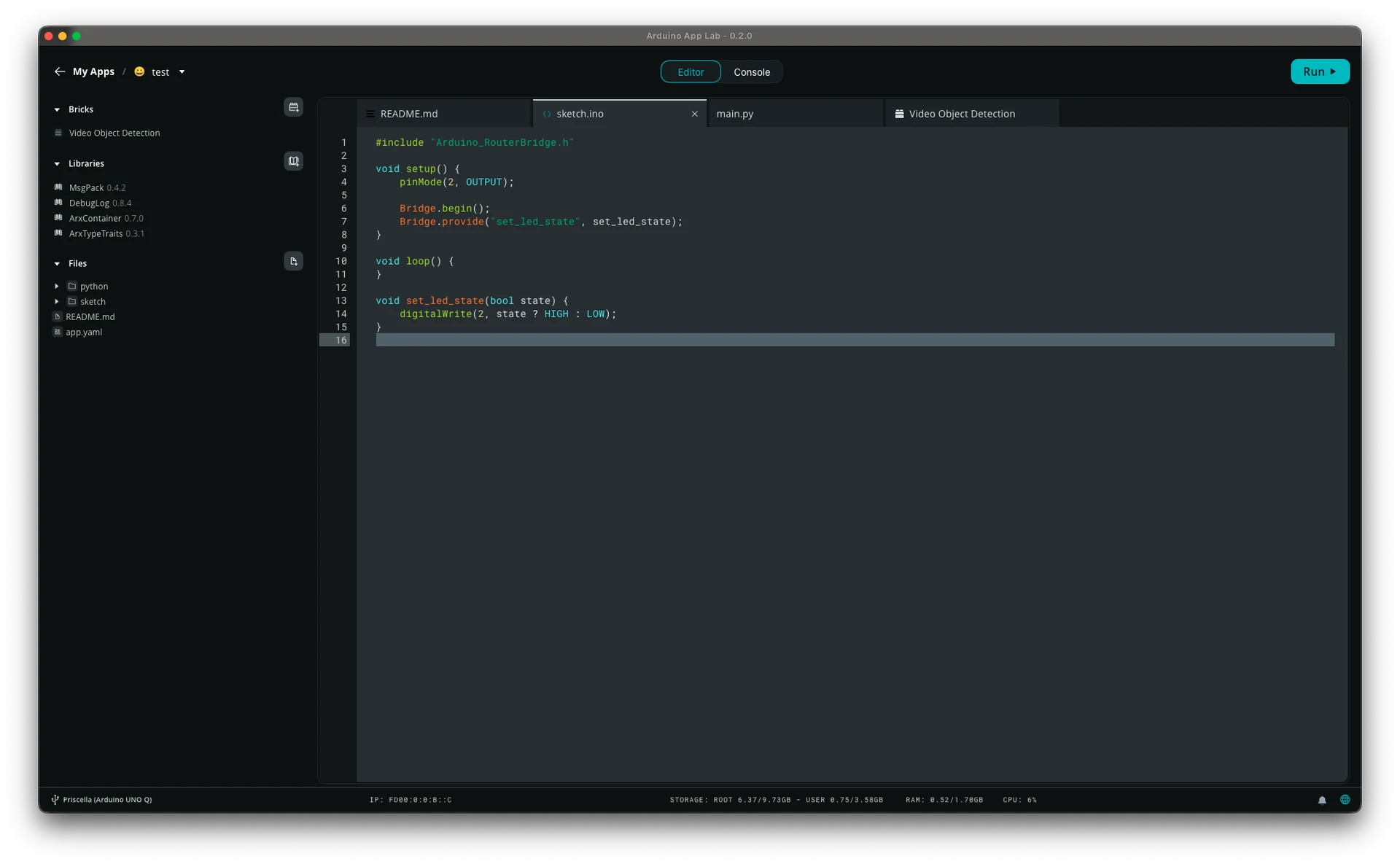 Arduino App Lab App 직접 만들어보기