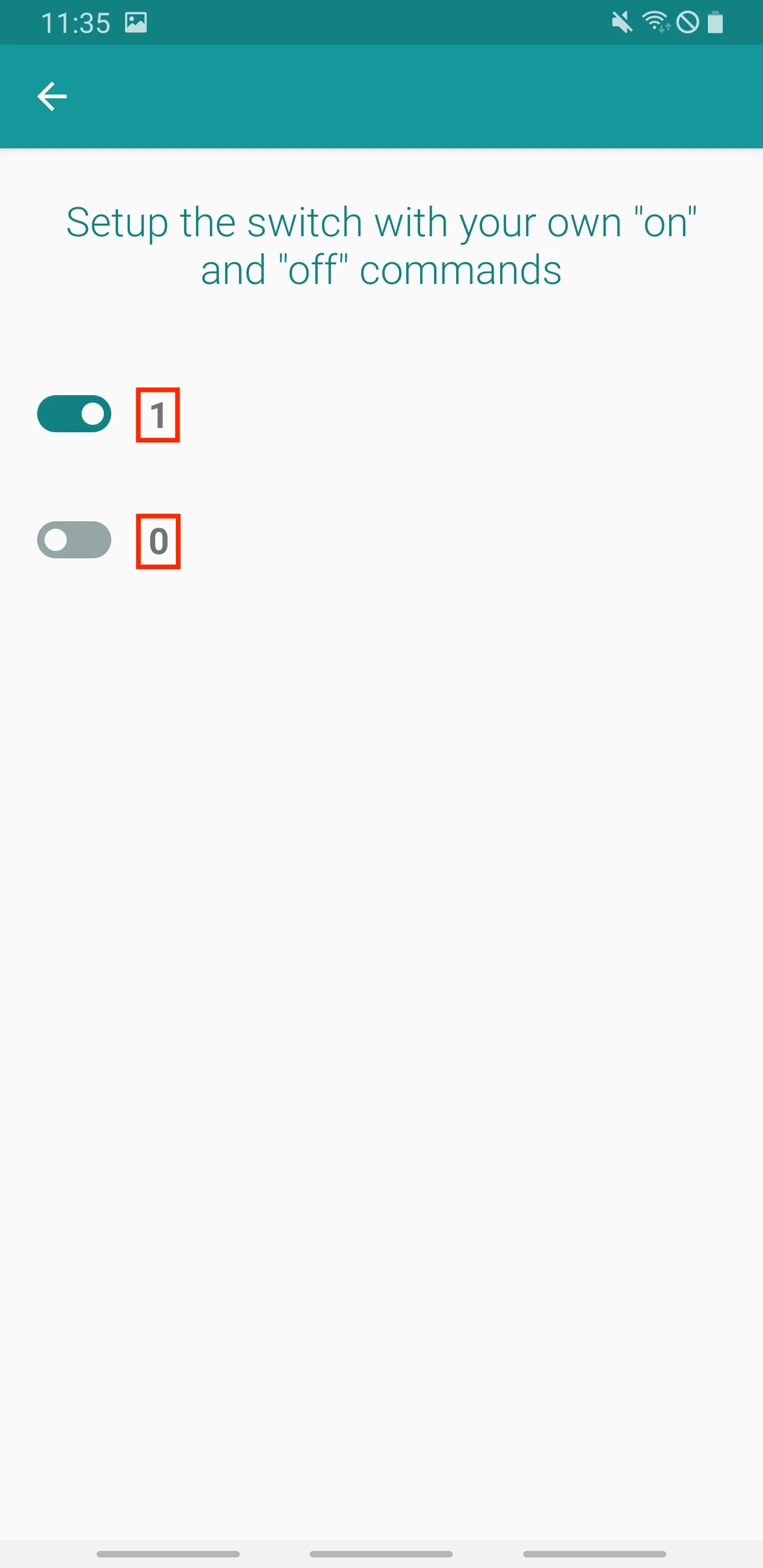 켜졌을 때 1, 꺼졌을 때 0 설정