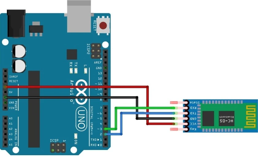 아두이노 블루투스 모듈 결선도