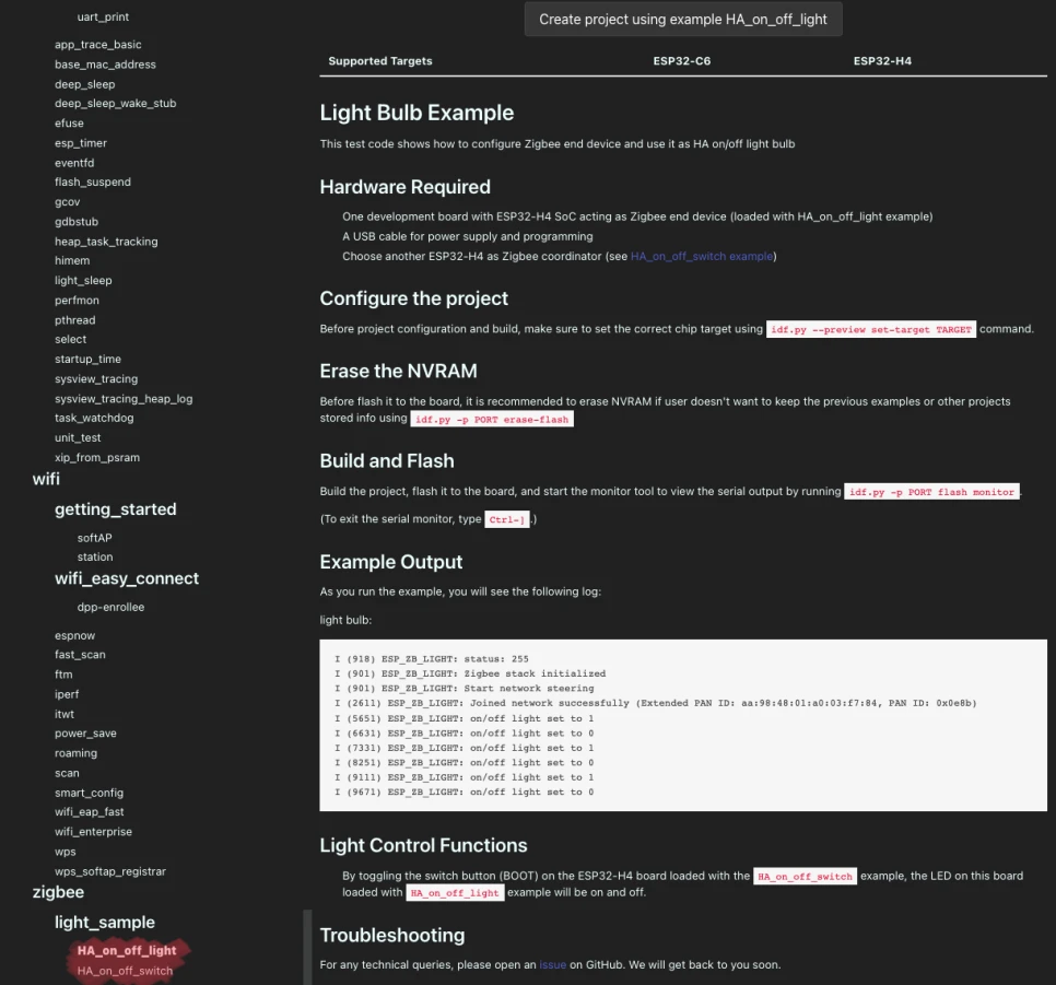 ESP-IDF ZigBee 예제