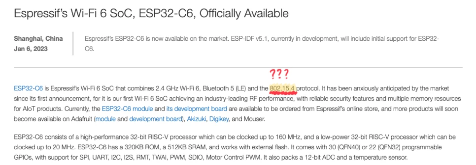 ESP32-C6 발표글