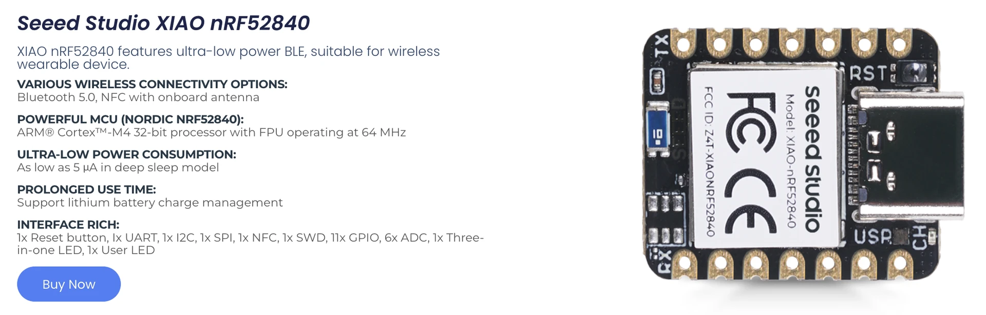 Seeed Studio - XIAO Series 소개 페이지 중 일부