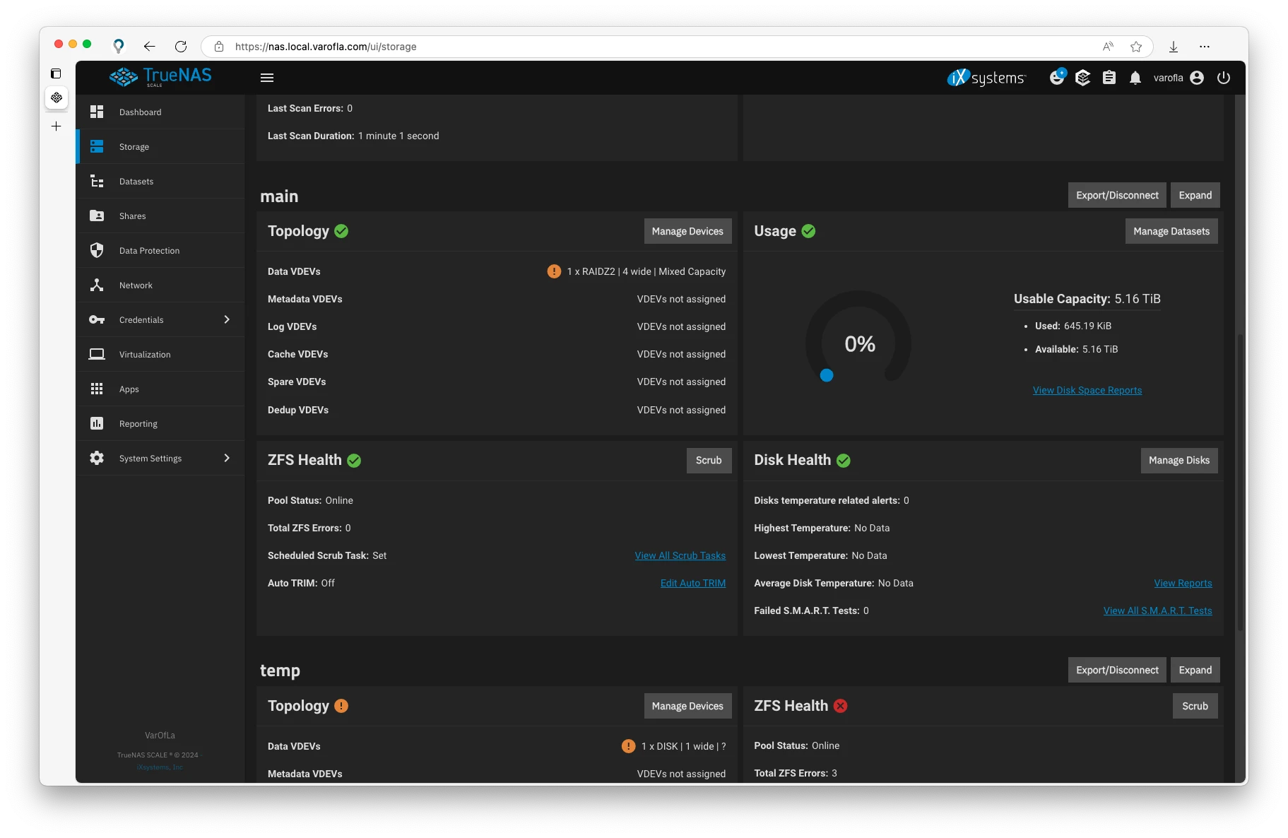ZFS 에러 무엇???