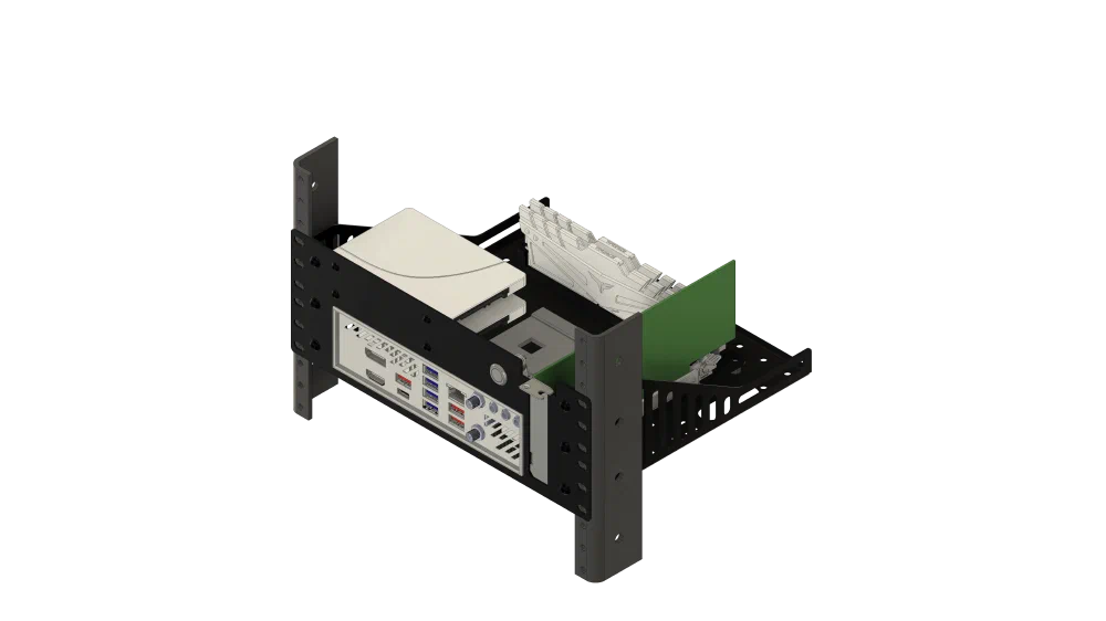 10인치 랙 전용 ITX 메인보드 브라켓 설계 과정 - 3D 조립