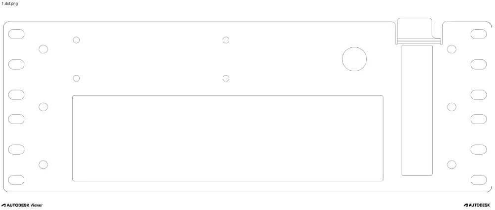 10인치 ITX 메인보드 랙마운트 브라켓 도면 2
