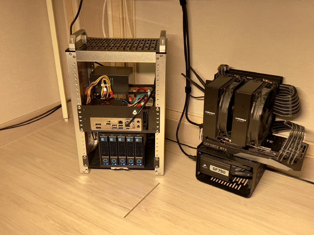 10인치 ITX 메인보드 랙마운트 브라켓 랙 결합 1