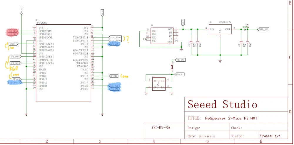 ReSpeaker 2-Mics Pi HAT Schematic - [(출처)](https://files.seeedstudio.com/wiki/MIC_HATv1.0_for_raspberrypi/src/ReSpeaker%202-Mics%20Pi%20HAT_SCH.pdf)
