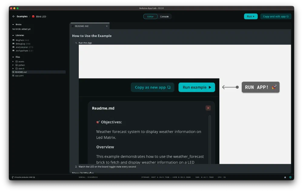 Arduino App Lab 튜토리얼
