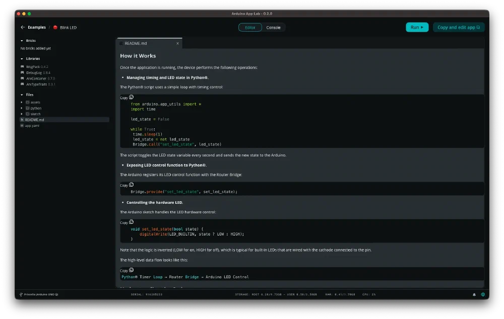 Arduino App Lab 튜토리얼