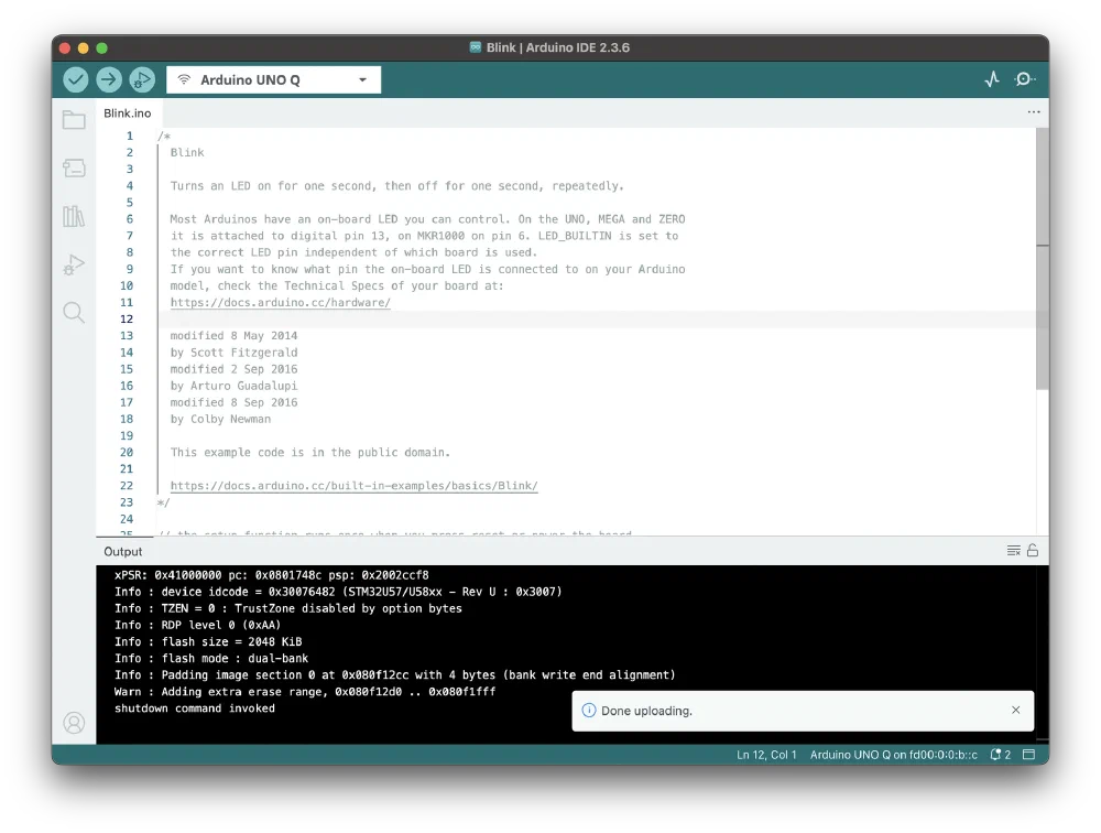 아두이노 IDE서 빌드 개빠름;;;