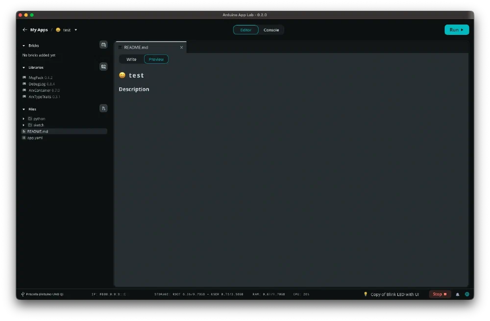 Arduino App Lab App 직접 만들어보기