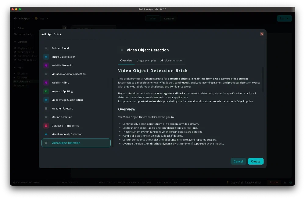Arduino App Lab App 직접 만들어보기
