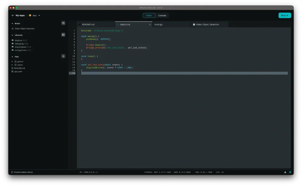 Arduino App Lab App 직접 만들어보기