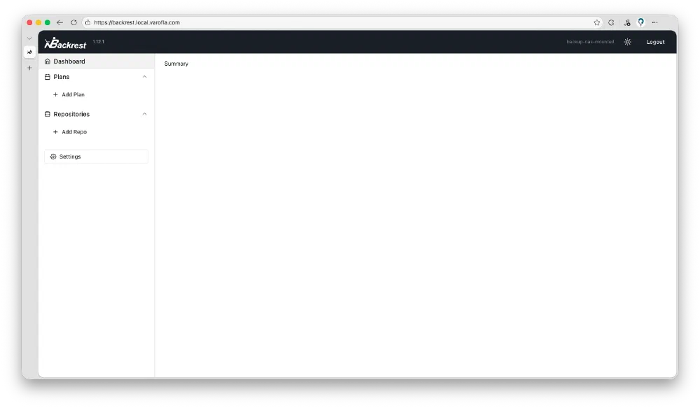 Backrest 세팅 초기