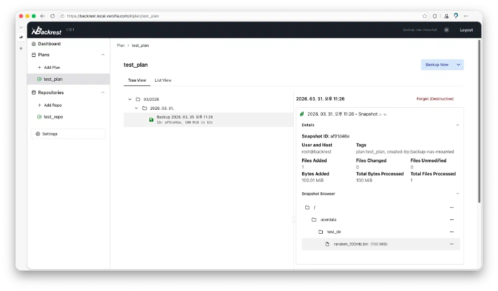 Backrest 백업 테스트 3
