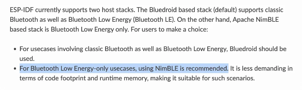 ESP-IDF Bluetooth API Docs 중 일부 [(바로가기)](https://docs.espressif.com/projects/esp-idf/en/latest/esp32/api-reference/bluetooth/index.html)