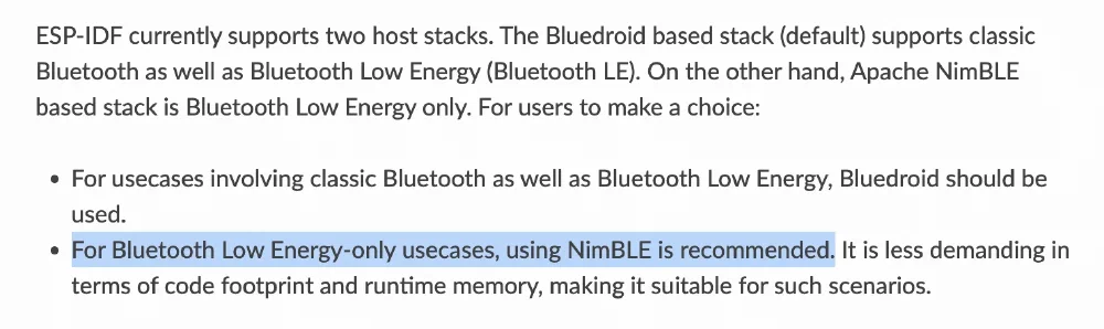 ESP-IDF Bluetooth API Docs 중 일부 [(바로가기)](https://docs.espressif.com/projects/esp-idf/en/latest/esp32/api-reference/bluetooth/index.html)