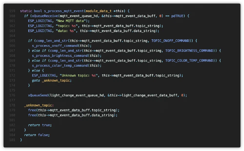 app/task/network_task/task_module.c 중 일부 - MQTT Subscribe Queue 처리