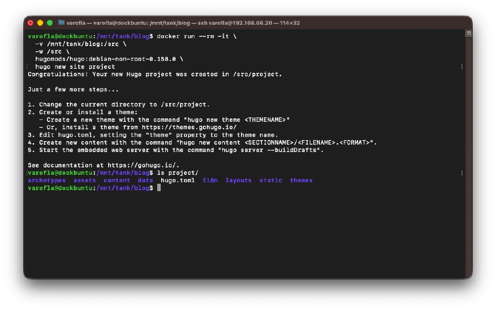 hugo 블로그 보일러플레이트 생성