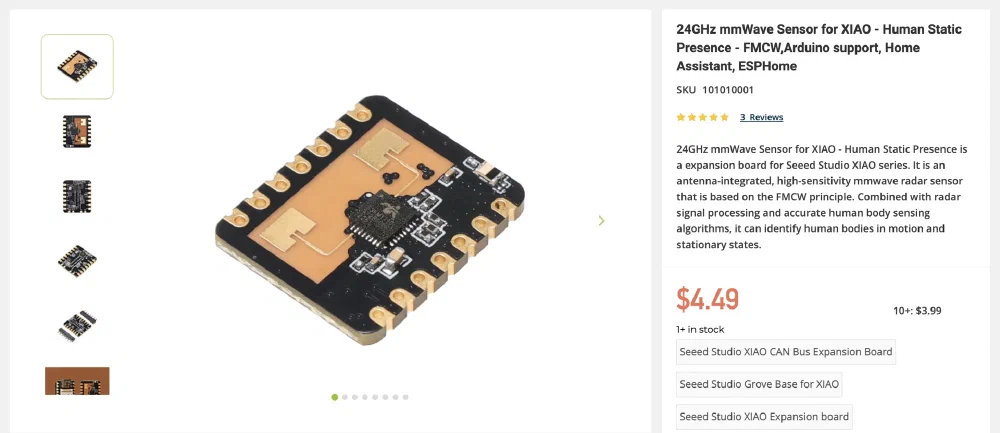 Seeed Studio - 24GHz mmWave Sensor for XIAO