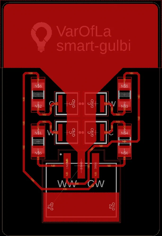 스마트 굴비 알루미늄 LED 모듈 PCB 레이아웃
