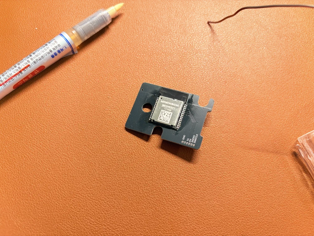 nRF54L15 모듈 납땜을 마친 스마트 굴비 메인보드